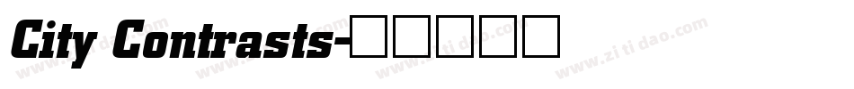 City Contrasts字体转换